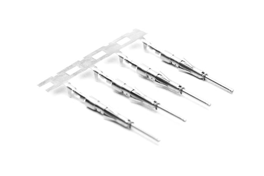 SP28W2T Pin Contact, Stamped, Size 20, Tin over Nickel, Wire Range .05-.08mm², 30-28 AWG, with 3 Tangs