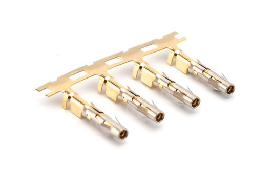 SS14M2G5 Socket Contact, Stamped, Size 16, Gold 5µ" over Nickel, Wire Range 2.0-2.5mm², 16-14 AWG, with 3 Tangs