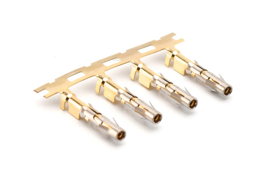 SS20M2F Socket Contact, Stamped, Size 16,Gold Flash over Nickel, Wire Range .34-.50mm², 22-20 AWG, with 3 Tangs