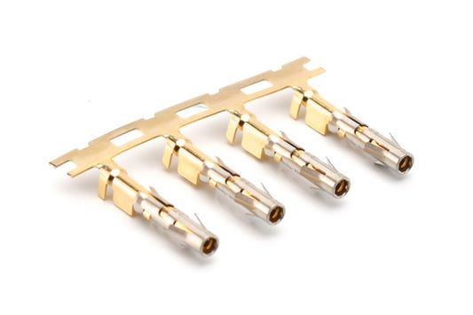 SS20M2G30 Socket Contact, Stamped, Size 16, Gold 30µ" over Nickel, Wire Range .34-.50mm², 22-20 AWG, with 3 Tangs