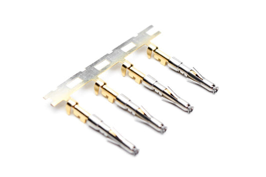 SS20W2G15 Socket Contact, Stamped, Size 20, Gold 15µ" over Nickel, Wire Range .34-.50mm²,  20-22 AWG, with 3 Tangs