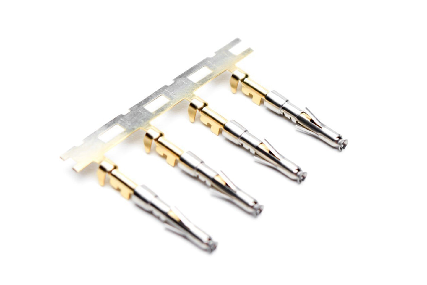 SS20W2G30 Socket Contact, Stamped, Size 20, Gold 30µ" over Nickel, Wire Range .34-.50mm²,  20-22 AWG, with 3 Tangs