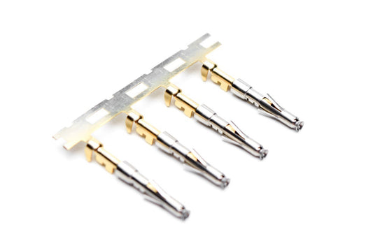 SS20W2G30 Socket Contact, Stamped, Size 20, Gold 30µ" over Nickel, Wire Range .34-.50mm²,  20-22 AWG, with 3 Tangs