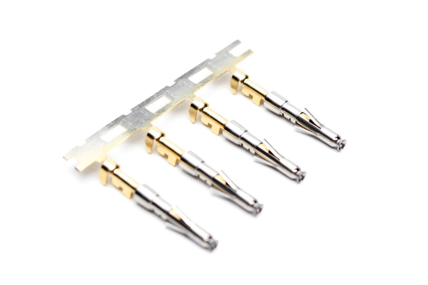 SS20W2G5 Socket Contact, Stamped, Size 20, Gold 5µ" over Nickel, Wire Range .34-.50mm²,  20-22 AWG, with 3 Tangs
