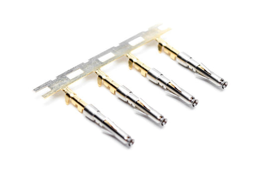 SS24W2G15 Socket Contact, Size 20, Stamped, Gold 15µ" over Nickel,  Wire Range .14-.25mm²,  26-24 AWG, with 3 Tangs