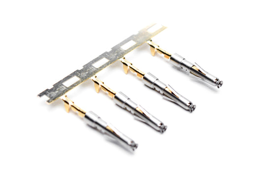 SS28W2F Socket Contact, Stamped, Size 20, Gold Flash over Nickel, Wire Range .05-.08mm², 30-28 AWG, with 3 Tangs. 3,000 pcs. Reel