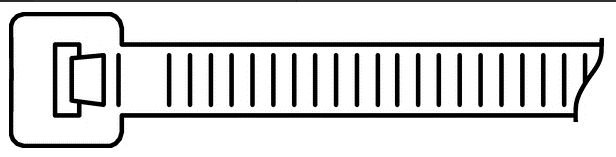111-15419 T150L-PA66-NA Hellermann Tyton Cable Tie, Inside Serrated, 820mm x 8.9 mm, Natural Polyamide 6.6 (PA66), Pk-25pack