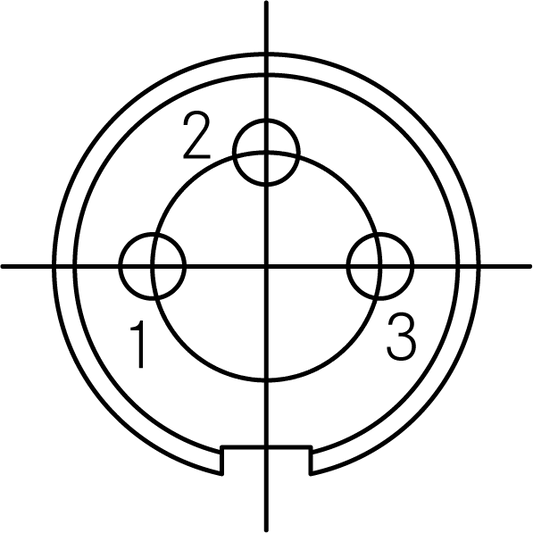 T 3279 528 Male Connectors with internal strain relief with clamping ring. Bayonet locking outside (mateable with locking inside). Contacts included.