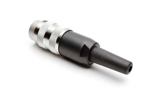 T 3360 001 Male Connectors with internal strain relief and metal locking ring. Screw locking according to IEC 61076-2-106.