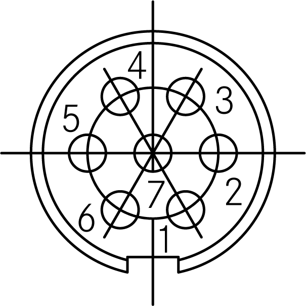T 3475 554 Male Connectors with internal strain relief and metal locking ring. Screw locking according to IEC 61076-2-106. Contacts sold separately.