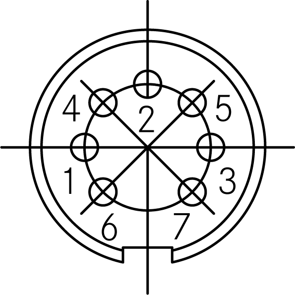 T 3484 018 Male Connectors with internal strain relief and metal locking ring. Screw locking according to IEC 61076-2-106. Contacts included.