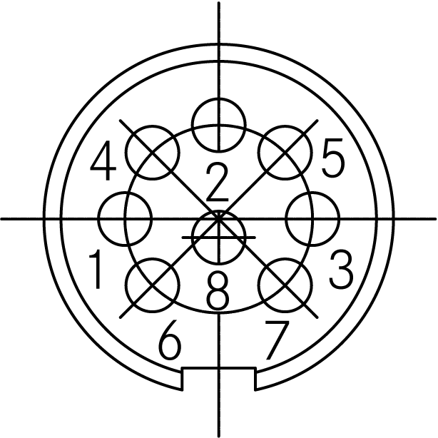 T 3504 552 Male Connectors with internal strain relief and metal locking ring. Screw locking according to IEC 61076-2-106. Contacts sold separately.