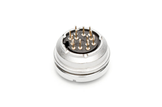 T 3638 404 Rear mounting female Connectors with ring nut (hex nut available upon request). Contacts included.