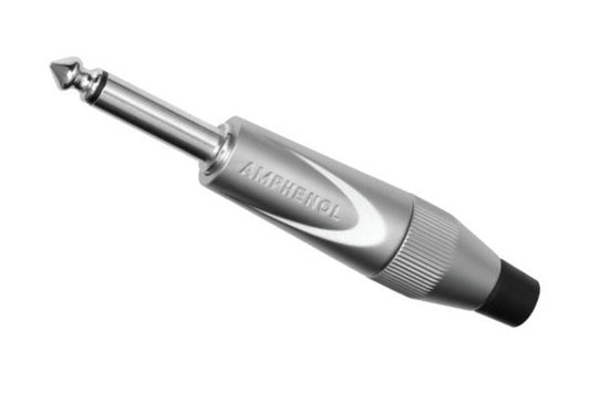 TM2PN-AU 1/4"Mono Straight Phone Plug, PRO Range,Metal Backshell, Gold Plated Contacts, Satin Finish