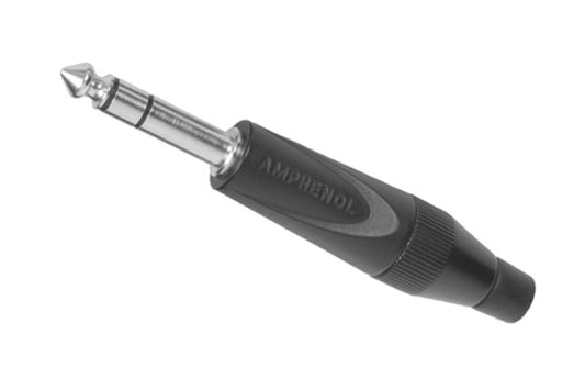 TS3PB-AU 1/4" Stereo Straight Phone Plug, PRO Range,Thermoplastic Backshell, Gold Plated Contacts, Black Finishng. Comparable part no: NP3X-B