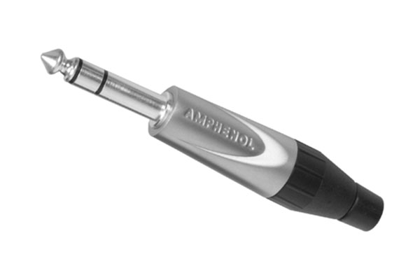 TS3PJ 1/4" 3 Pole Stereo Switch Plug, PRO Range,Thermoplastic Backshell, Large Cable Clamp, Satin Finish