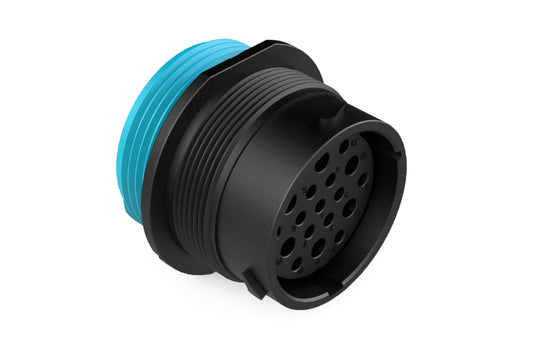 AHDP04-24-19SR-WTA 19 Position Receptacle, Socket, Shell Size 24, Reduced Diameter Seal (Blue Adapter), Wide Thread Adapter. HDP24-24-19SE-L024