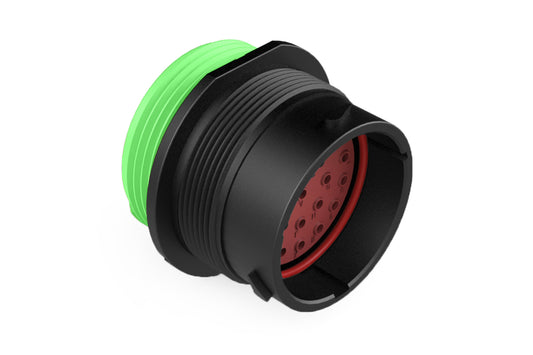 AHDP04-24-23PN-WTA 23 Position Receptacle, Pin, Shell Size 24, Normal Diameter Seal (Green Adapter), Wide Thread Adapter, Dustcap Included. HDP24-24-23PN-L024