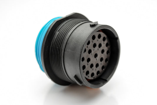 AHDP04-24-23SR-WTA 23 Position Receptacle, Socket, Shell Size 24, Reduced Diameter Seal (Blue Adapter), Wide Thread Adapter. HDP24-24-23SE-L024