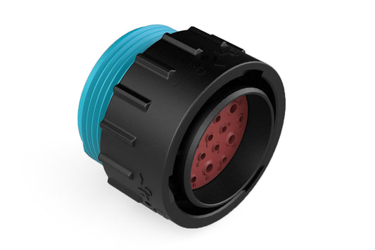 AHDP06-24-19SR-WTA 19 Position Plug, Socket, Shell Size 24, Reduced Diameter Seal (Blue Adapter), Wide Thread Adapter. HDP26-24-19SE-L024