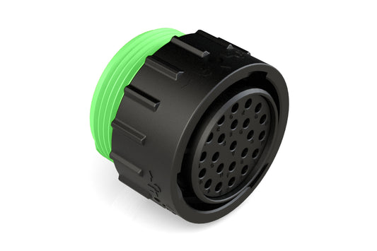 AHDP06-24-23SN-WTA 23 Position Socket, Shell Size 24, Normal Diameter Seal, (Green Adapter) Wide Thread Adapter. HDP26-24-23SN-L024