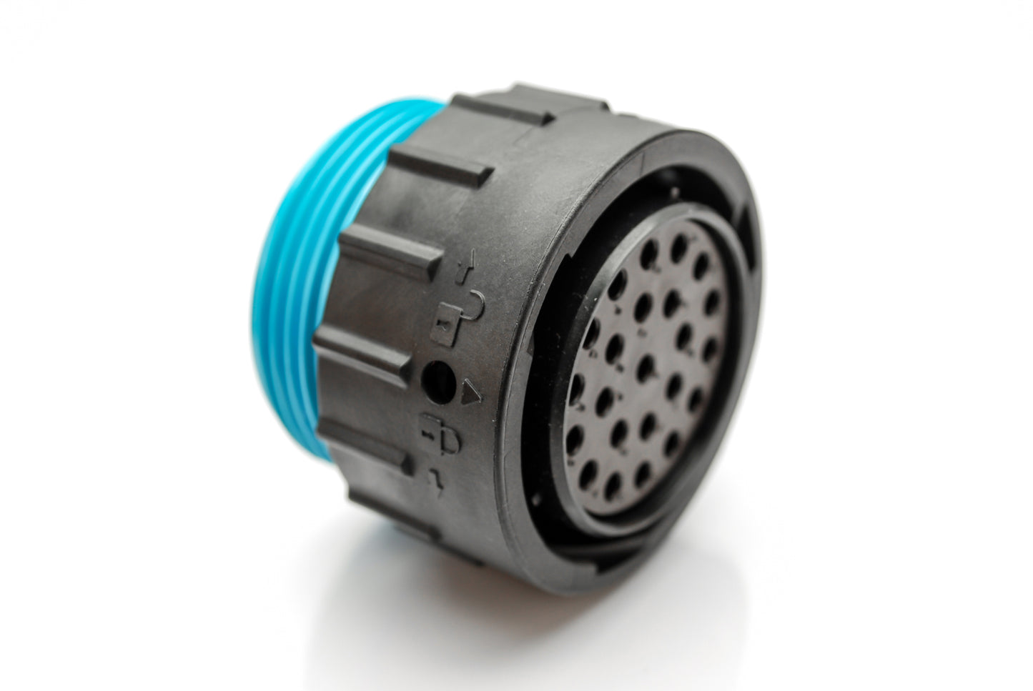 AHDP06-24-23SR-WTA 23 Position Socket, Shell Size 24, Reduced Diameter Seal (Blue Adapter), Wide Thread Adapter. HDP26-24-23SE-L024