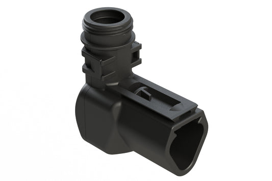 ATBS-262-0305 3 Position Backshell, 90°, fits AT04-3P* Receptacles, Internal Strain Relief, Black. 1011-262-0305