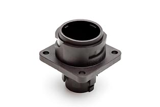 C016 10C015 000 1 12+3+PE Male receptacle with mounted gasket. Mounting hole Ø26.2. Suitable sealing for fixing screws must be provided. For use with crimp contacts (sold separately).