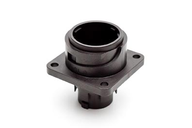 C016 10C017 000 1 17+PE Male receptacle with mounted gasket. Mounting hole Ø26.2. Suitable sealing for fixing screws must be provided. For use with crimp contacts (sold separately).