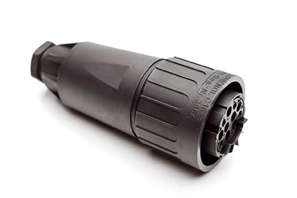 C016 10E014 003 2 14+PE Female cable connector with internal strain relief and cable retention. For use with crimp contacts (sold separately).