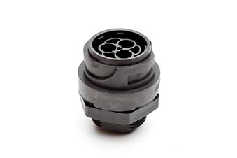 C016 10P002 800 1 2+PE Male receptacle with crimp termination. Contacts sold separately.