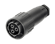 C016 20E002 802 1 2+PE Female cable connector with screw termination. Contacts included.