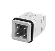 C146 10A003 002 4 3+PE Heavy duty male contact insert connector. Comparable Part No. 09200032611