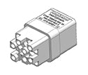 C146 10B012 500 12 12+PE Female contact insert with compact design. Hi voltage also in metal housings. Comparable Part No. 09120123101