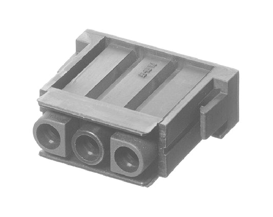 C146 A03 501 E8 Pin module for coax contacts. heavy|mate® M series connectors may be engaged or disengaged when live but without electrical load. If connector is mated or unmated under load, the load shall be reduced to 10% of rated current.usings a