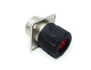 RT0W01832PNHEC Receptacle, Square Flange, 32 Position, Male, Shell Size 18, and End Cap with Individual Wire Sealing