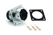 RT0W01832SNH-K Receptacle Kit, Square Flange, 32 Position, Female, Shell Size 18, with Machined Gold Contacts, Size 20 (22-20AWG), Gasket. Comparable part no. UT0W01832SH